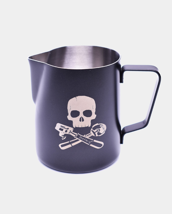 Milch Kanne mit Totenkopf Design