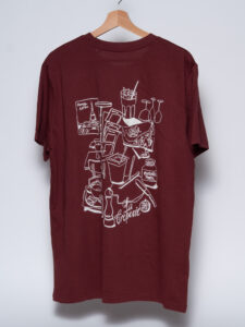 Creperie t shirt bordeaux